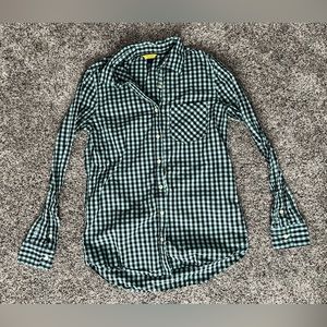 Aqua and Navy Prince & Fox Plaid Button Down